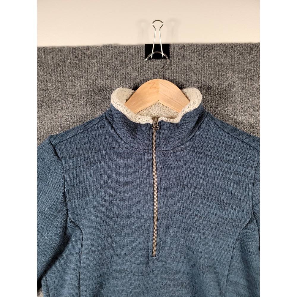 Kuhl Sweater Womens Medium Alaska 1/4 Zip Pullover Outdoor Fleece Hiking Teal - Picture 4 of 16